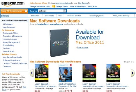 Amazon ra mắt Mac Download Store