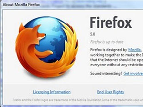 Firefox 5 bắt đầu được tải trên mạng