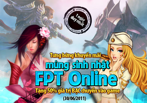 Khuyến mãi "Ngày vàng mừng sinh nhật" FPT Online