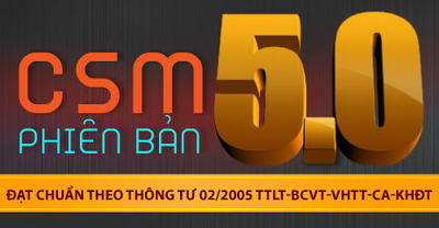Phần mềm quản lý phòng máy CSM đạt chuẩn quốc gia