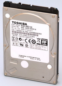 Toshiba ra mắt ổ cứng 2,5 inch dung lượng 1 TB mới