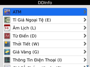 Blackberry giới thiệu ứng dụng Việt DDInfo
