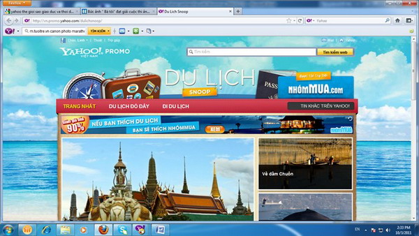 "Du lịch Snoop" cùng website Yahoo!