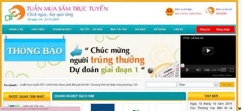 Tuần mua sắm trực tuyến 2011 bắt đầu