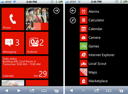 Trải nghiệm Windows Phone 7 trên iPhone, Android