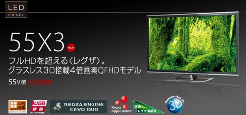 Toshiba bán TV 3D không kính siêu phân giải