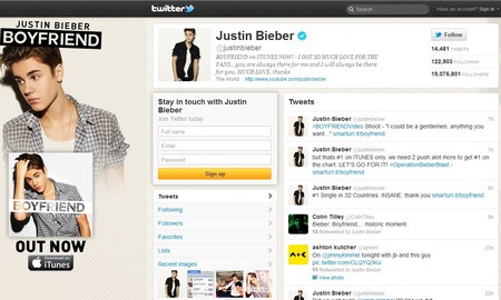 Justin Bieber “gặp hạn” vì Twitter