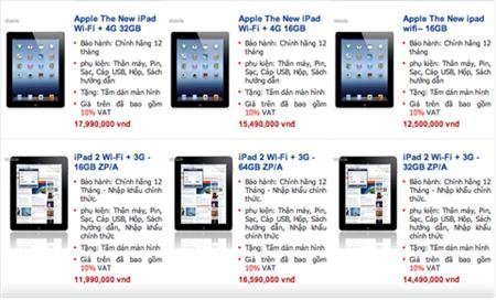 iPad 3, Kindle Fire giảm giá mạnh tại VN