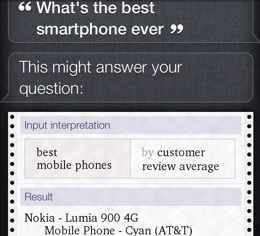 Siri “khen” Nokia Lumia 900 là smartphone tốt nhất