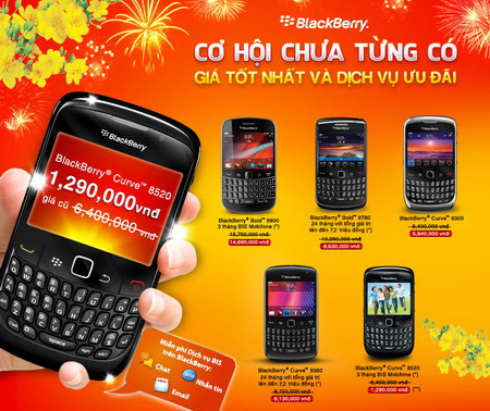 Cơ hội mua BlackBerry 8250 giá chỉ 1,3 triệu đồng