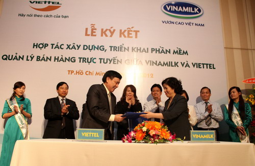 Vinamilk triển khai phần mềm bán hàng trực tuyến của Viettel