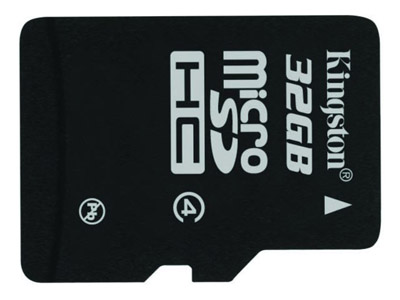 Kingston đưa thẻ nhớ microSDHC 32GB Class 4 ra thị trường