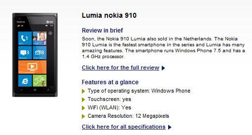 Nokia Lumia 910 lộ diện