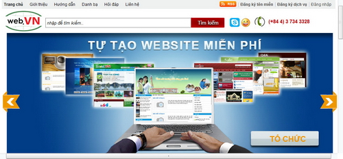 Dịch vụ tạo web với tên miền tiếng Việt miễn phí