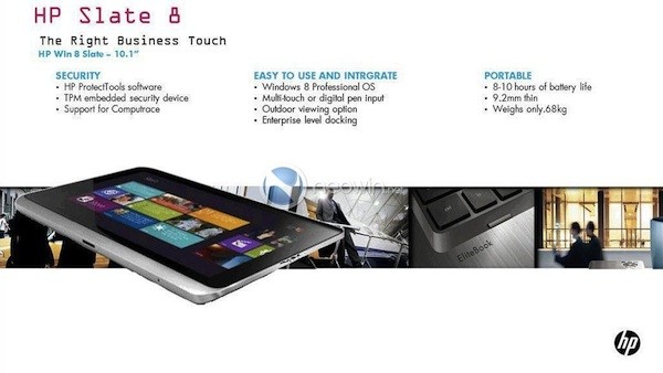 HP không có ý định sản xuất tablet Windows 8