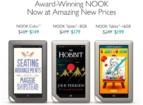 Barnes & Noble giảm giá tablet, e-reader Nook