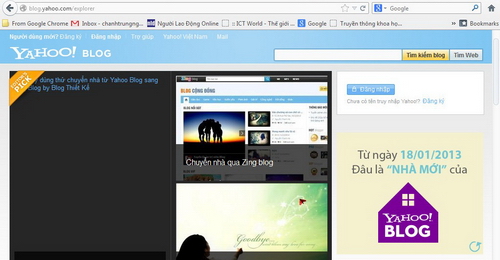Hôm nay Yahoo! Blog Việt Nam chính thức đóng cửa