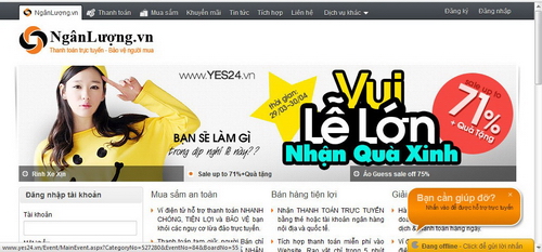 Nganluong.vn ưu đãi thanh toán điện tử