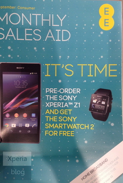 Mua Sony Xperia Z1, tặng SmartWatch 2