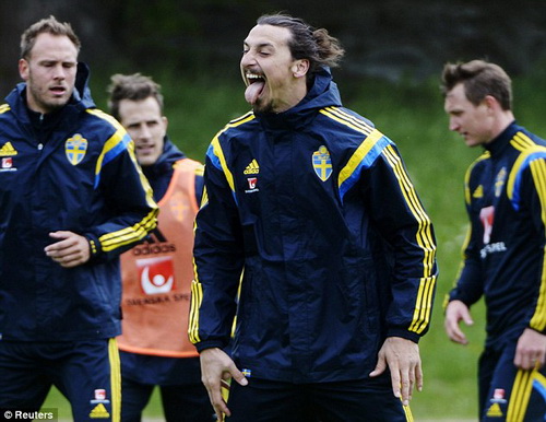 
Zlatan Ibrahimovic trong màu áo tuyển Thụy Điển
