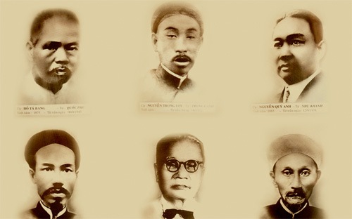 Sáu sáng lập viên của Liên Thành: Hồ Tá Bang, Nguyễn Trọng Lợi, Nguyễn Quý Anh (hàng trên), Nguyễn Hiệt Chi, Trần Lệ Chất, Ngô Văn Nhượng (hàng dưới).