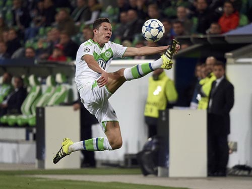 Tiền vệ Draxler, một trong những niềm hy vọng của Wolfsburg khi đối đầu M.U Ảnh: REUTERS