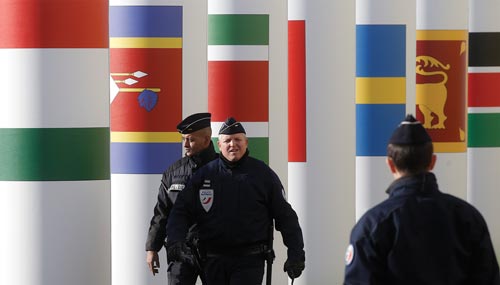 An ninh đang được thắt chặt tại khu ngoại ô Le Bourget của Paris Ảnh: REUTERS