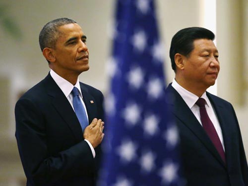 Chủ tịch Trung Quốc Tập Cận Bình (phải) và Tổng thống Barack Obama Ảnh: REUTERS