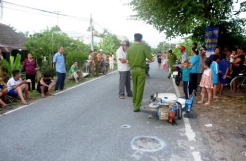 
Hiện trường nơi xảy ra vụ tai nạn.
