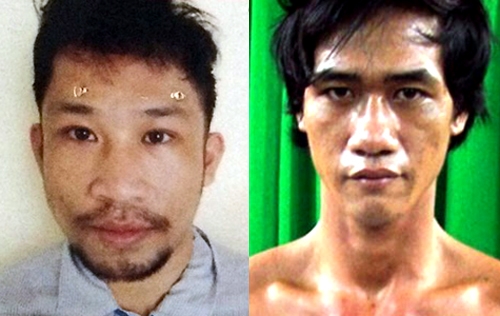 Liêm (phải) và Giang Anh, 2 trong 3 nghi can đã bỏ trốn tại nơi điều trị tâm thần bắt buộc (ảnh: CTV)
