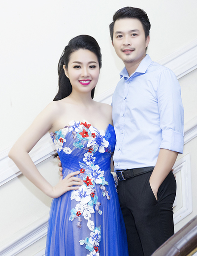 
Lê Khánh và chồng - diễn viên Tuấn Khải - kết hôn cuối năm 2014.
