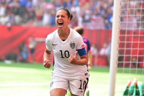 Carli Lloyd ghi hat-trick cho tuyển Mỹ trong trận chung kết World Cup