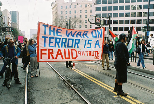 Một cuộc biểu tình phản đối chiến tranh chống khủng bố ở Mỹ Ảnh: BOLLYN