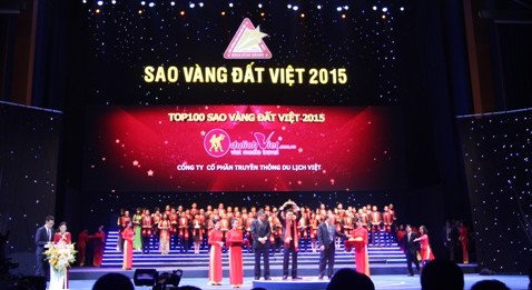 
Du lịch Việt được trao giải thưởng Sao vàng đất Việt 2015 vào sáng 4-10
