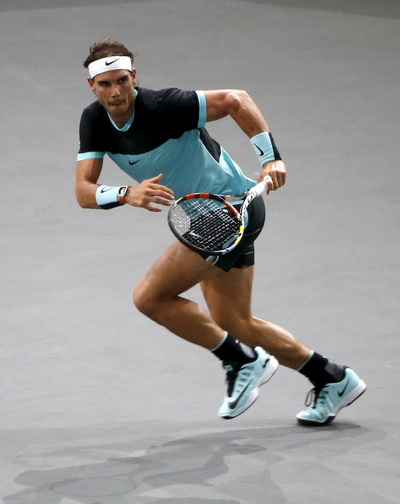Nadal thi đấu đầy nỗ lực...