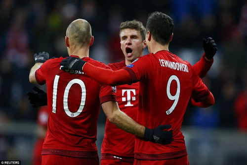 Sức mạnh tấn công của Bayern Munich cuốn phăng Olympiakos