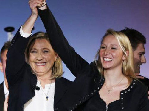 Dì cháu nhà Le Pen Ảnh: MERCO PRESS