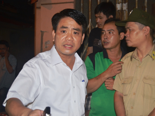 Thiếu tướng Nguyễn Đức Chung, Giám đốc Công an TP Hà Nội, trực tiếp tới hiện trường chỉ đạo công tác điều tra