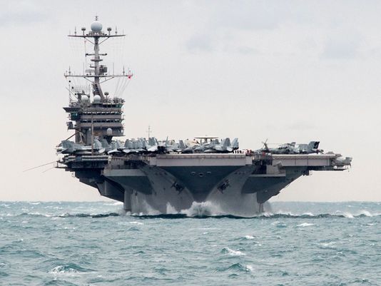 Tàu Harry S. Truman đang chống IS ở phía Đông Địa Trung Hải. Ảnh: U.S. NAVY