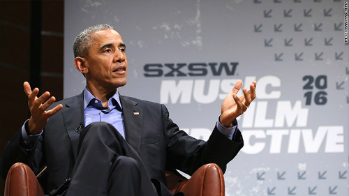
Ông Obama tại sự kiện SXSW tại Mỹ tuần qua.
