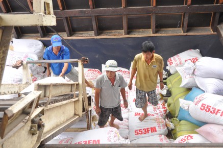 Hoạt động thu mua lúa gạo tại các tỉnh ĐBSCL. Ảnh: TRẦN LƯU