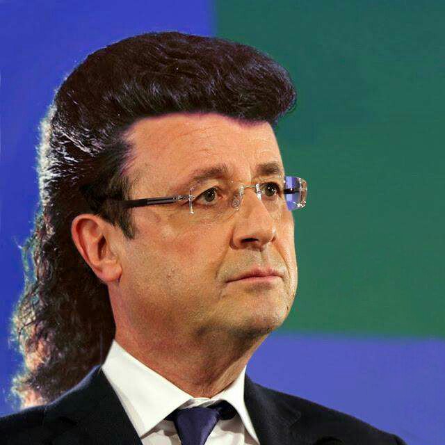 
Cư dân mạng chế những kiểu tóc mới cho Tổng thống Pháp. Ảnh: Twitter
