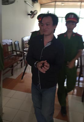 Bị cáo Nguyễn Thanh Tú trong phiên xử phúc thẩm ngày 5-7