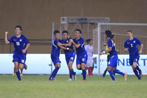 U19 Philippines yếu nhưng vẫn ghi được 3 bàn vào lưới U19 Việt Nam Ảnh: HẢI ANH