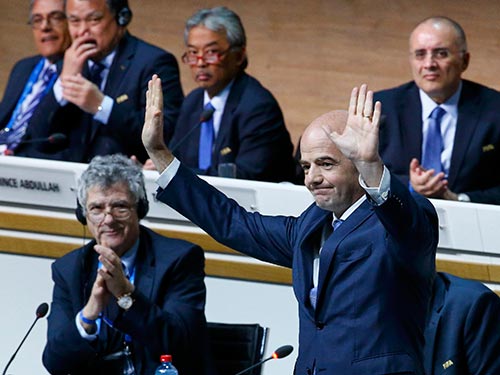 Gianni Infantino chính thức trở thành tân Chủ tịch FIFA. Ảnh: REUTERS