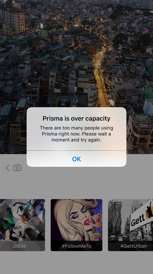 Prisma xử lí ảnh trên máy chủ chứ không phải điện thoại người dùng.