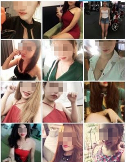 Hình ảnh các cô gái trẻ rêu rao bán dâm trên mạng internet