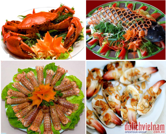 Thưởng thức các loại hải sản ở Cô Tô