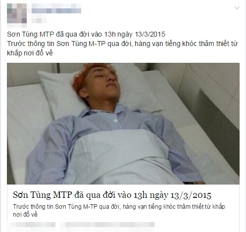 
Sơn Tùng M-TP cũng là nạn nhân của những tin đồn thất thiệt này
