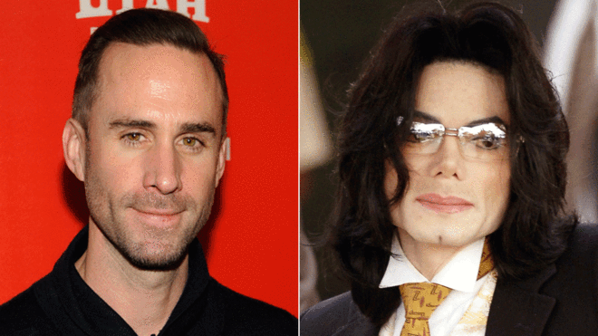 Joseph Fiennes (trái) và Michael Jackson